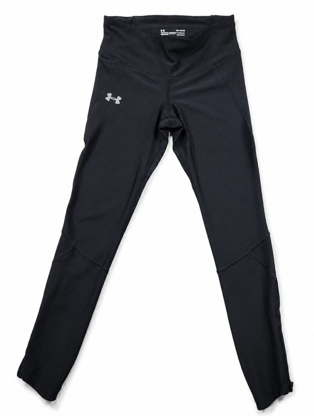 Under Armour Fly Fast HeatGear Compression Running Leggings Zip Ankle M